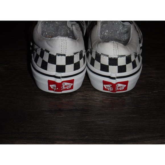 Vans Kids Classic Slip On Checkerboard Shoes Size 1 US Black White - Picture 6 of 10